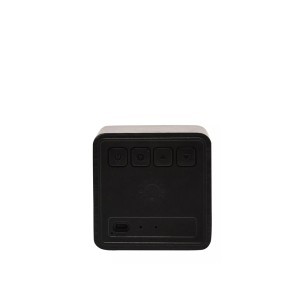 Laikrodis žadintuvas su Bluetooth medinis juodas 8x6x8 cm 9626B Interval Widdop