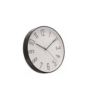 Laikrodis sieninis plastikinis juodas D 30 cm W9961 Hometime Widdop