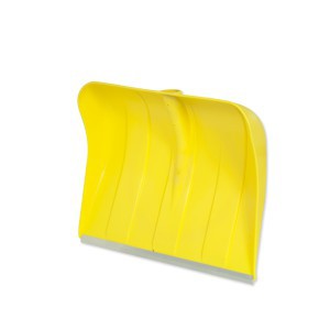 Kastuvas sniegui/grūdams plastikinis geltonas su juosta 50*40 cm be koto