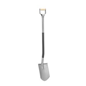 Kastuvas sniegui plastikinis geltonas su juosta 50x40 cm be koto