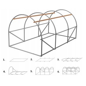 Šiltnamis baltas 3x2x2 m TUN5569