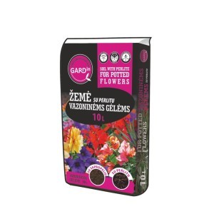Durpių substratas su perlitu GARDIN vazoninėms gėlėms 10 l