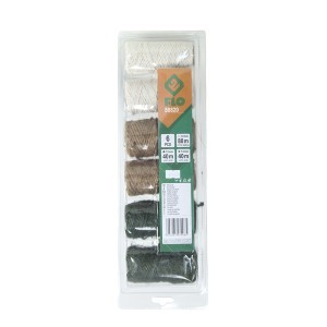 Špagatas 6 vnt. medvilnė/džutas 80m x1mm,40m x1,5mm,40m x1mm 88820 FLO