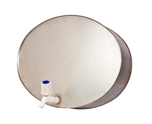 Praustuvas cinkuotas su kranu 10 l (nukainuotas: įlinkus skarda priekyje)