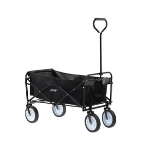 Vežimėlis sulankstomas su 4 ratais 116x54x90cm 70 kg juoda sp. WOZ2426