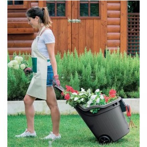 Vežimėlis sodo plastikinis 59,5x53x88,5 cm 50 l 76211 Italija STEFANPLAST (6)