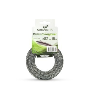 Valas žoliapjovei suktas su šerdimi 2,7 mm 15 m Gardenita (12)