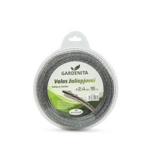 Valas žoliapjovei suktas su šerdimi 2,4 mm 116 m Gardenita (10)