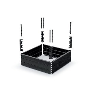 Pakelta lysvė 756x756x250 mm plastikas, antracito sp. Prosperplast