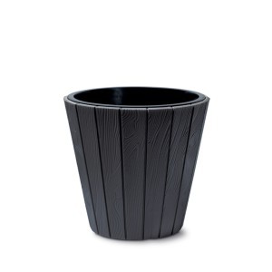 Vazonas WOODE 12L D299xH281 mm antracito sp. Prosperplast