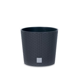 Vazonas RATO ROUND su įdėklu 4,75/4 L D200xH190 mm antracito sp. Prosperplast