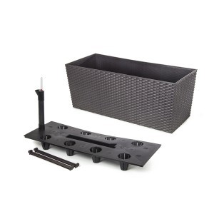 Vazonas RATO CASE 30 l 600x250x240 mm t. ruda sp., laistymo sistema Prosperplast