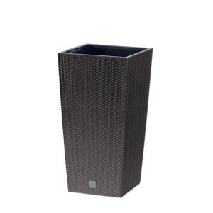 Vazonas RATO SQUARE su įdėklu 11,4L 200x200x376 mm  t.ruda sp. Prosperplast