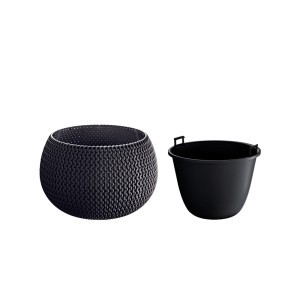 Vazonas SPLOFY BOWL 9 l D370xH218 mm antracito sp. Prosperplast