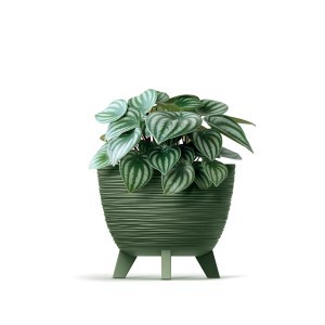Vazonas FURU su kojelėmis 26 l D395xH320 mm žemės žalia sp. Prosperplast