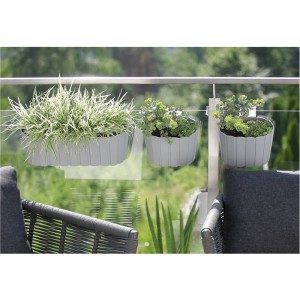 Vazonas BOARDEE lovelis pakabinamas 4,9 L 212x383x130 mm pilka sp. Prosperplast