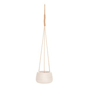 Vazonas pakabinamas lauko pluoštinis molis baltas 80 cm ilgio 612226