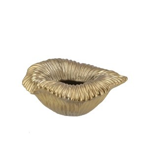 Vaza keramikinė aukso spalvos D30xH14 cm Arum 90893