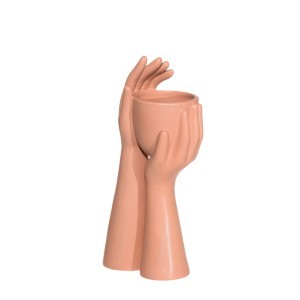 Vazonas keramikinis molio spalvos 15x10x30 cm 4Living 624218