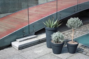 Vazonas CLASSIC 10 l D300xH260 mm antracito sp. Prosperplast