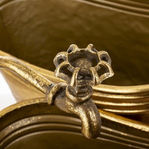 Vazonai metaliniai Vonia 2 vnt. aukso spl. 37x35,5x19,5 (41x42x24,5) cm 175566