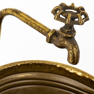 Vazonai metaliniai Vonia 2 vnt. aukso spl. 37x35,5x19,5 (41x42x24,5) cm 175566