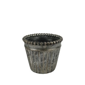 Vazonas betoninis sidabro spalvos D20,5xH18 cm 116264