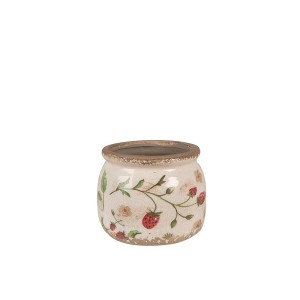 Vazonėlis keramikinis Žemuogės 12x10 cm Clayre