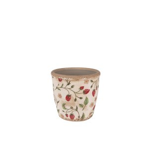 Vazonėlis keramikinis Žemuogės 13x13 cm Clayre