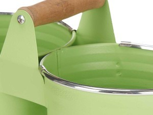 Vazonas dvigubas 13x26,5x13 cm metalinis (mix) Ibergarden 94261