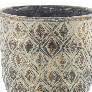 Vazonas betoninis aukso/žalios spl. 17x20x20 cm 162664
