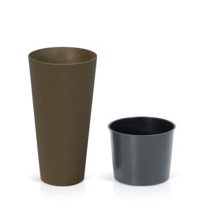 Vazonas TUBUS SLIM ECO WOOD 27/15 L D300xH572 mm kavos sp. Prosperplast