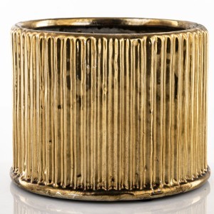 Vazonas keramikinis aukso spl. 11x14x14 cm 142696