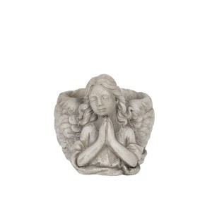 Vazonėlis Angelas betoninis pilkas 16x13x12 cm Clayre