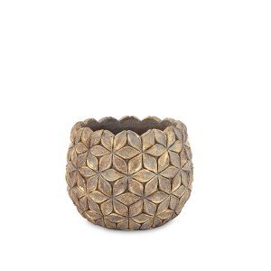 Vazonas betoninis bronzos spl. Vintage15,5x17,5x17,5 cm 161123