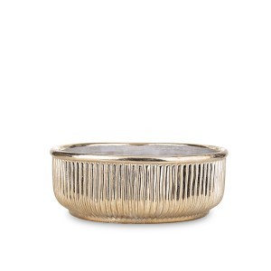 Vazonas keramikinis aukso spl.Vintage 10x26x26 cm 138448