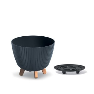 Vazonas LAMIA su kojelėmis 5 l D288xH237 mm antracito sp. Prosperplast