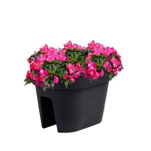 Vazonas LOFLY turėklams ovalus 12.3 L 266x396x250 mm antracito sp. Prosperplas