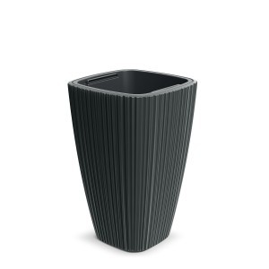 Vazonas ORO SQUARE su įdėklu 23/8 L 290x290x450 mm t. pilka sp. Prosperplast