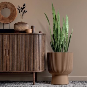 Vazonas MILLY su įdėklu 18/10 L D298xH365 mm rusva sp. Prosperplast