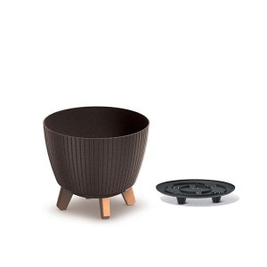 Vazonas LAMIA su kojelėmis 9 l D288xH237 mm rudos sp. Prosperplast