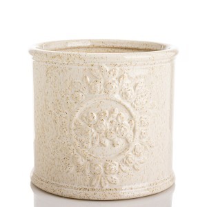 Vazonas keramikinis baltas 13,5x15x15 cm 184231