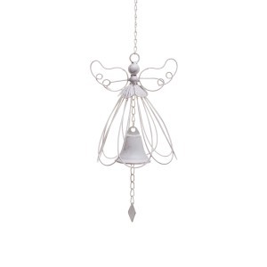 Vėjo varpelis metalinis baltas 15,5x15x57 cm 4Living 312143  pbr