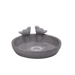 Girdykla paukšteliams keramikinė pilka D24,8xH9 cm 871125223122