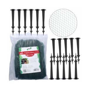 Tinklas apsaugai nuo paukščių žalias 15g/m2  8x14 m 25x25 mm su16 kaiSTK6427canc
