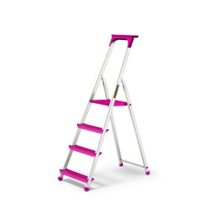 Kopėčios aliumininės 4 laiptelių violetinė sp. DRABEST ALDP+K4