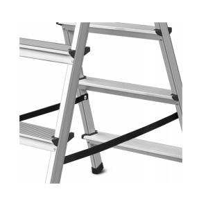 Kopėčios aliumininės dvipusės 2x5 laipteliai (125 kg) DRABEST DD5