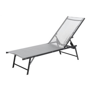 Sulankstomas saulės gultas pilkas 160*55*94 cm max 110 kg 329918 4Living