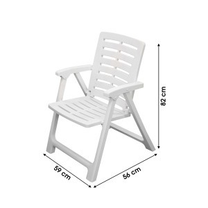 Kėdė sodo sulankstoma balta 82x56x59 cm Sunnydays 224836