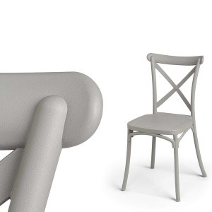 Kėdė plastikinė pilkos spalvos 46x44x82,5 cm Giftdecor 12067